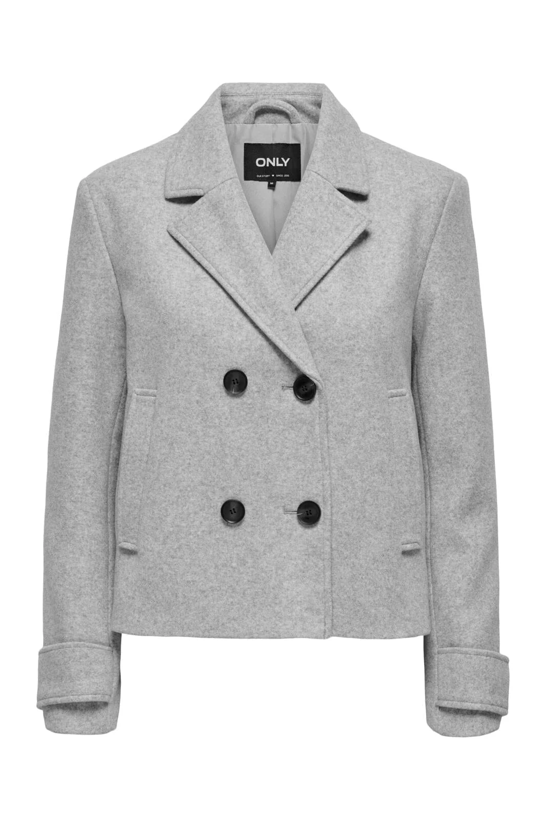 Only Onlfreja Life Short Db Jacket 4595231 light grey melange melange