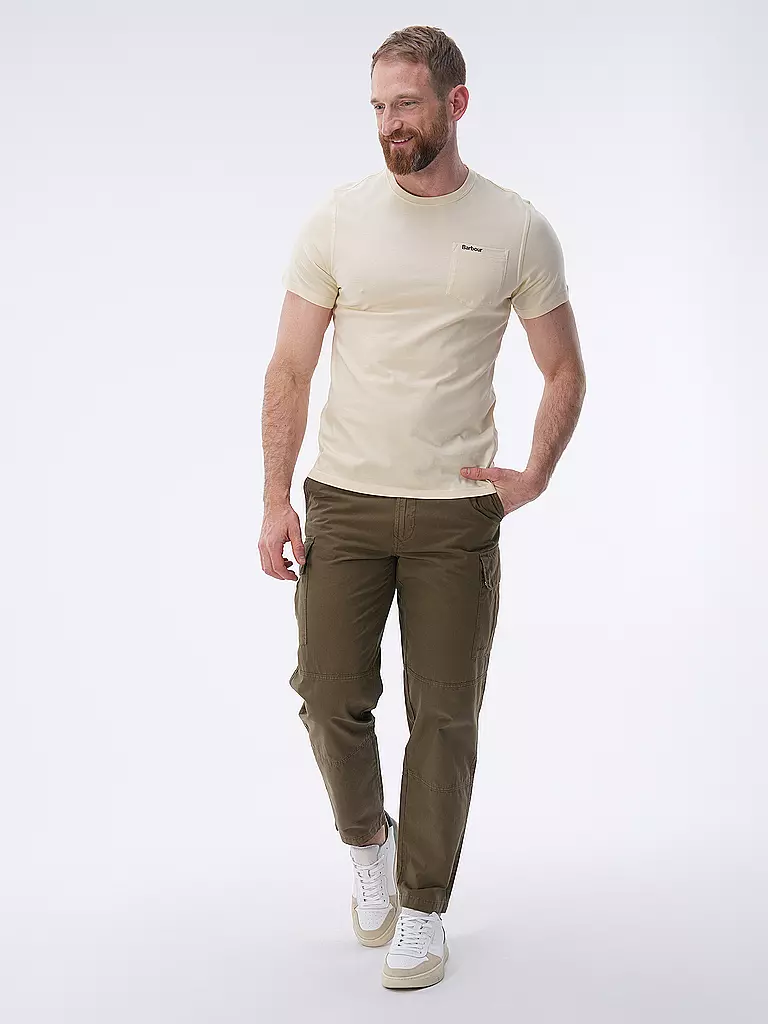 BARBOUR T-Shirt LANGDON creme