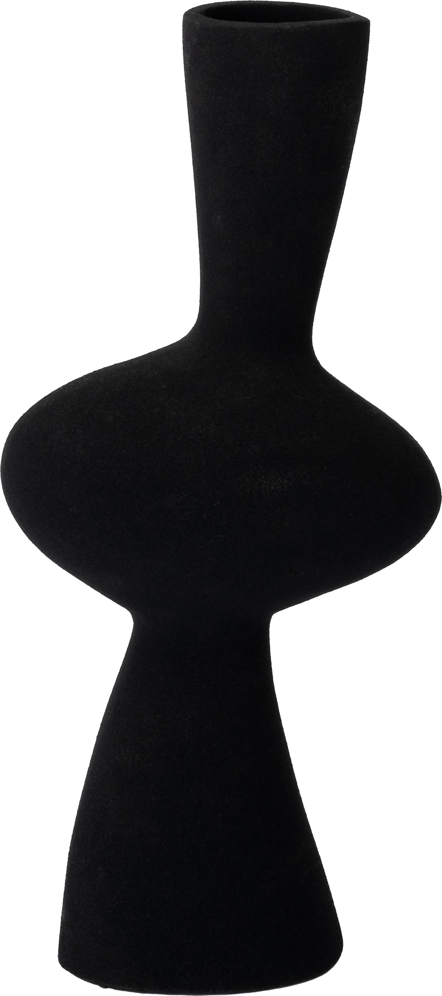 Intratuin vaas Rhu zwart 12 x 10 x 25 cm