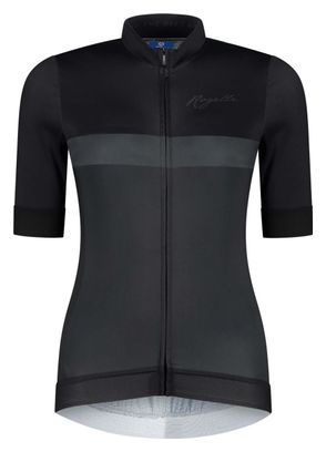 Maillot Manches Courtes Velo Rogelli Prime - Femme - Noir/Gris