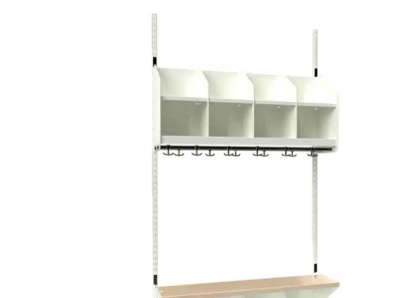 BST Kombination C, Startsektion 4 pladser B 1000 mm, lysgrå