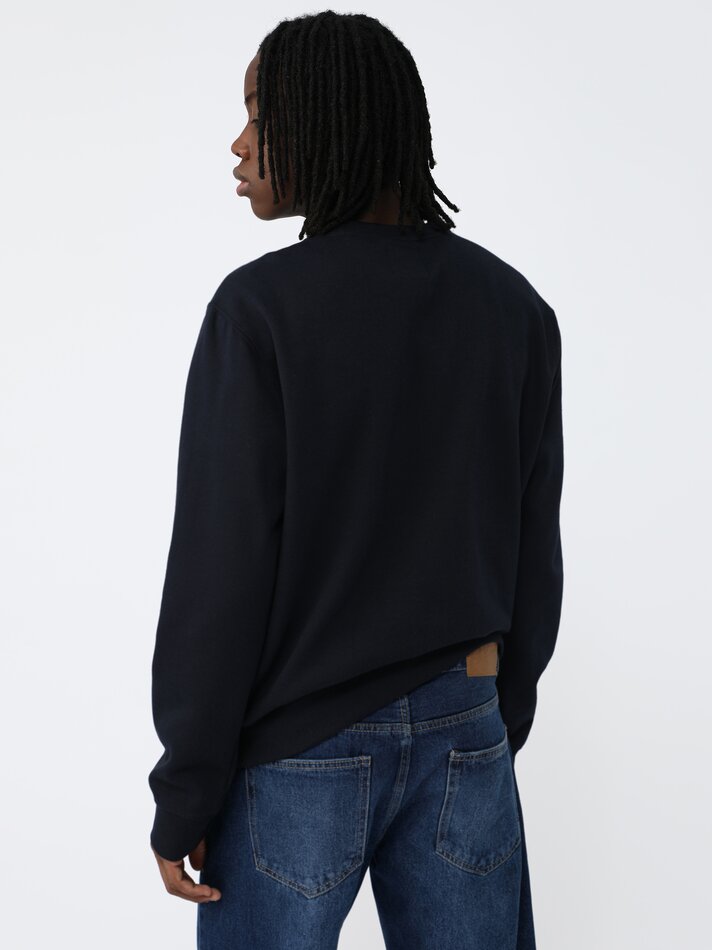 Calça jeans de corte relaxado - Azul marinho escuro
