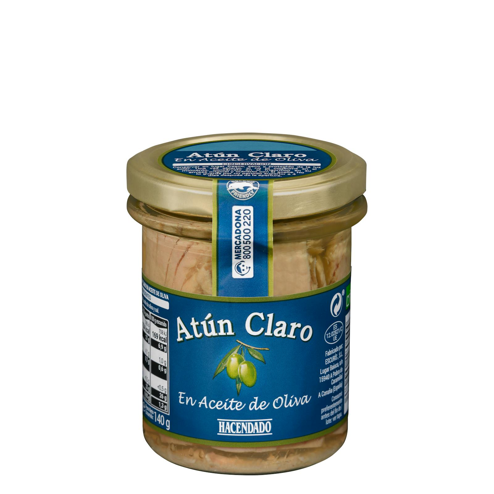 Thon pâle à l'huile d'olive Hacendado