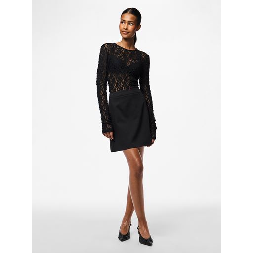 Pieces Hazel Lace Bluse, Black, S