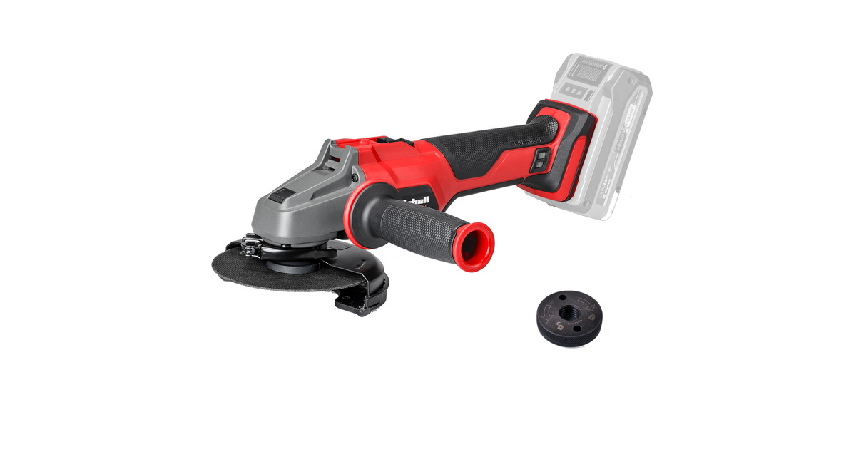 EINHELLAXXIO accu haakse slijper 18/125 Q  (Rood/zwart, Accu en oplader niet inbegrepen)