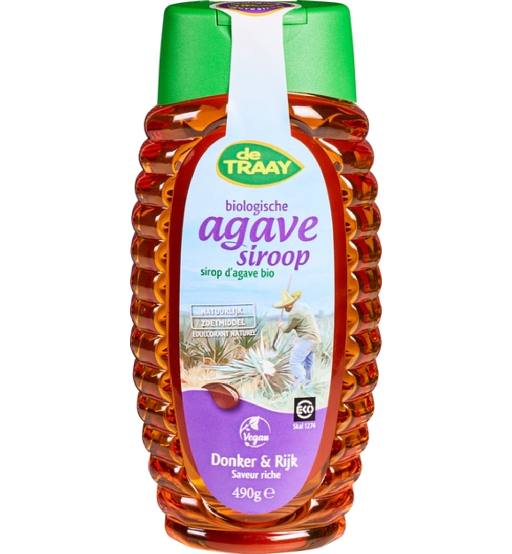 De Traay Agavesiroop donker en rijk bio (490 gr)