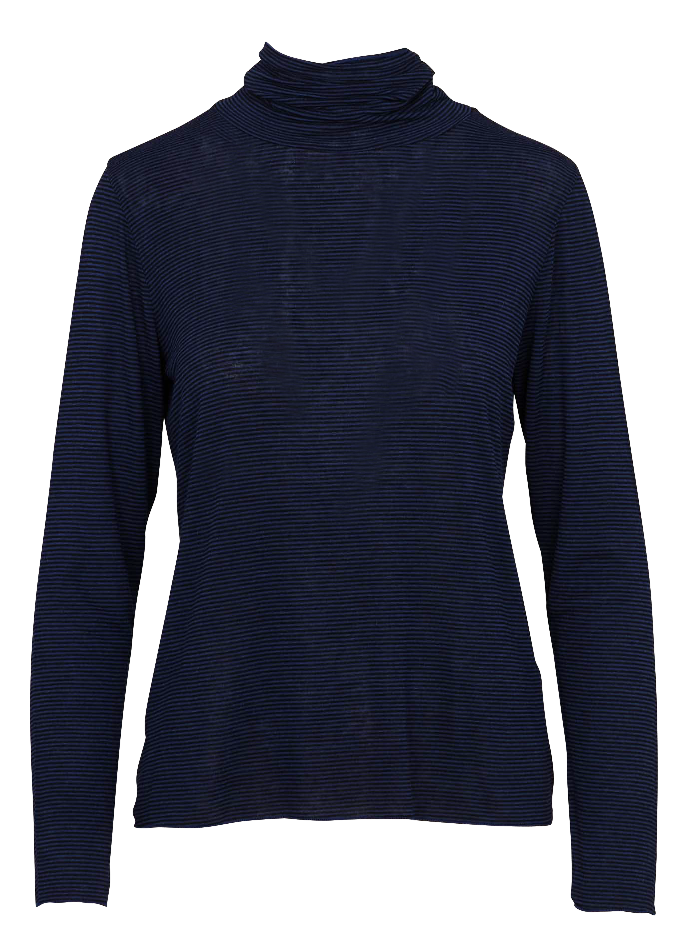 Tee-shirt col roulé rayé | Bleu