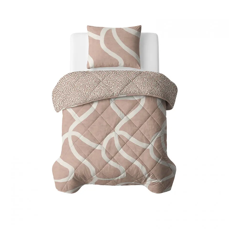Dekbed zonder Overtrek Shapes 140x200 – Zacht & Wasbaar – Incl. Kussensloop