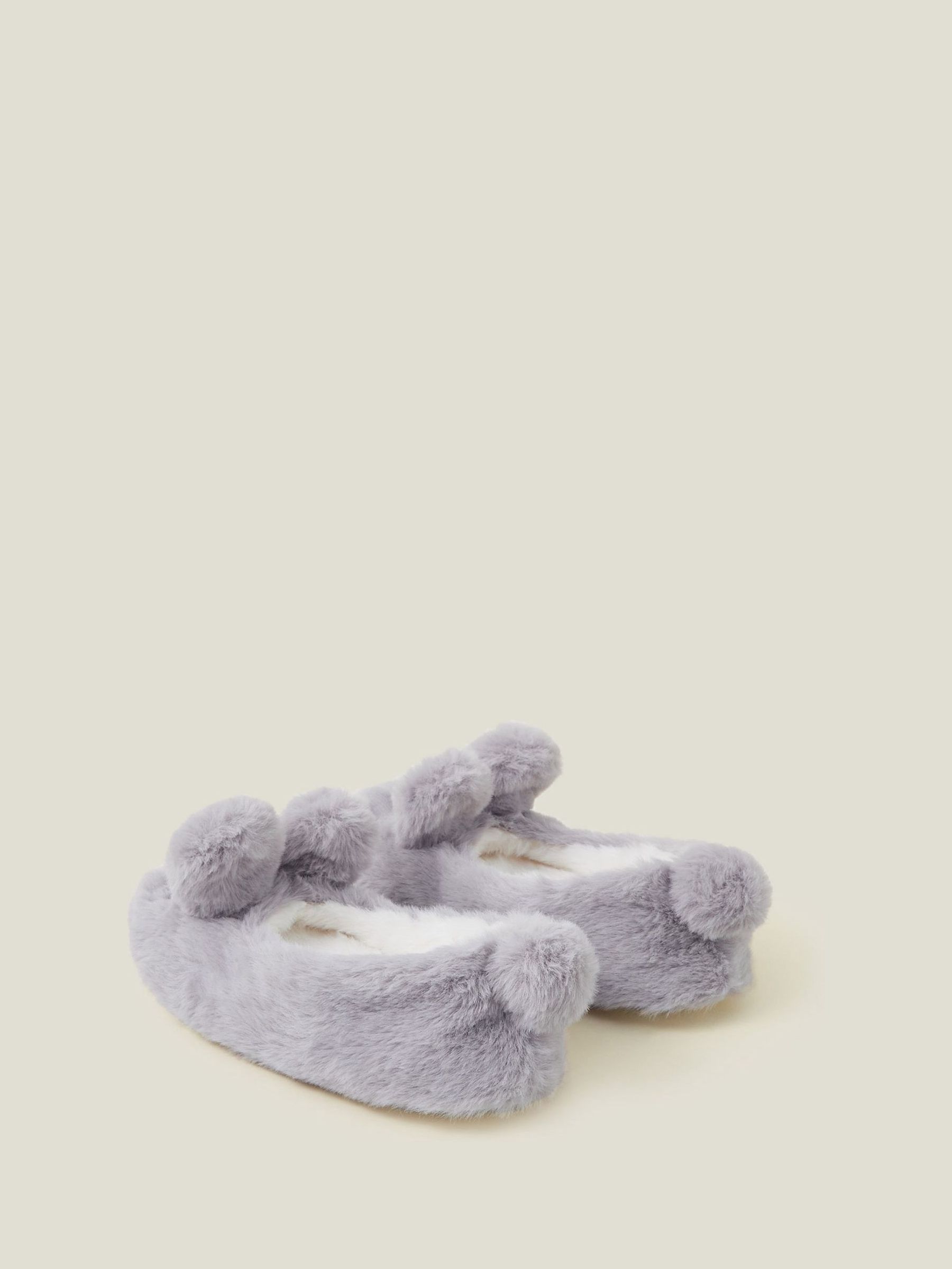 Angels By Accessorize ballerinapantoffels voor meisjes van imitatiebont met konijnenmodel