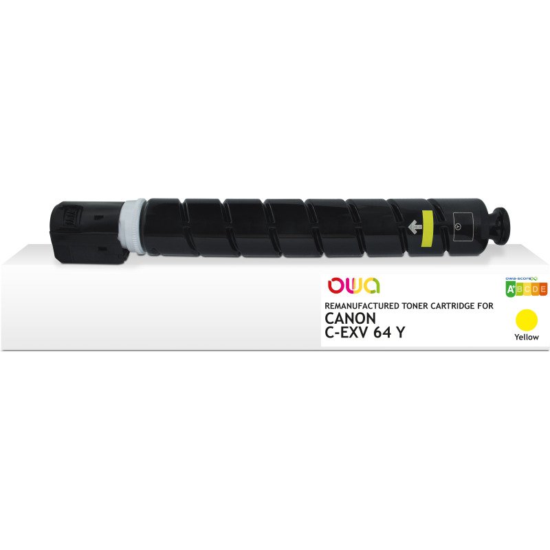 Toner remanufacturé OWA - standard - Jaune - pour CANON C-EXV 64