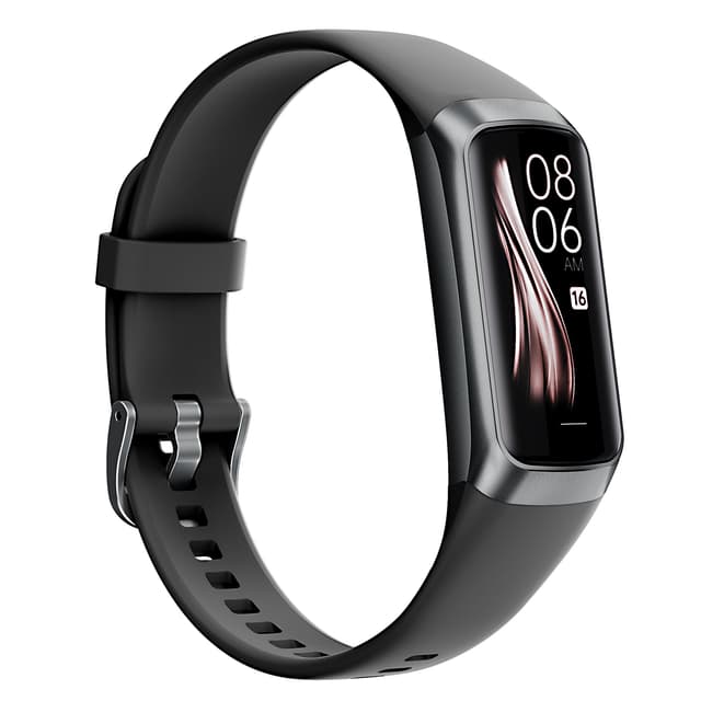 Smartwatch med puls- og blodtryksmåler Sort
