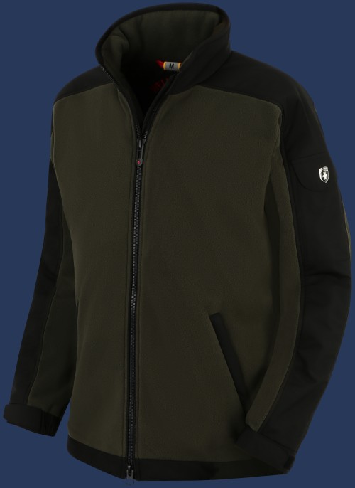 Jet-Jacke MicroFleece, Hunter/Schwarz