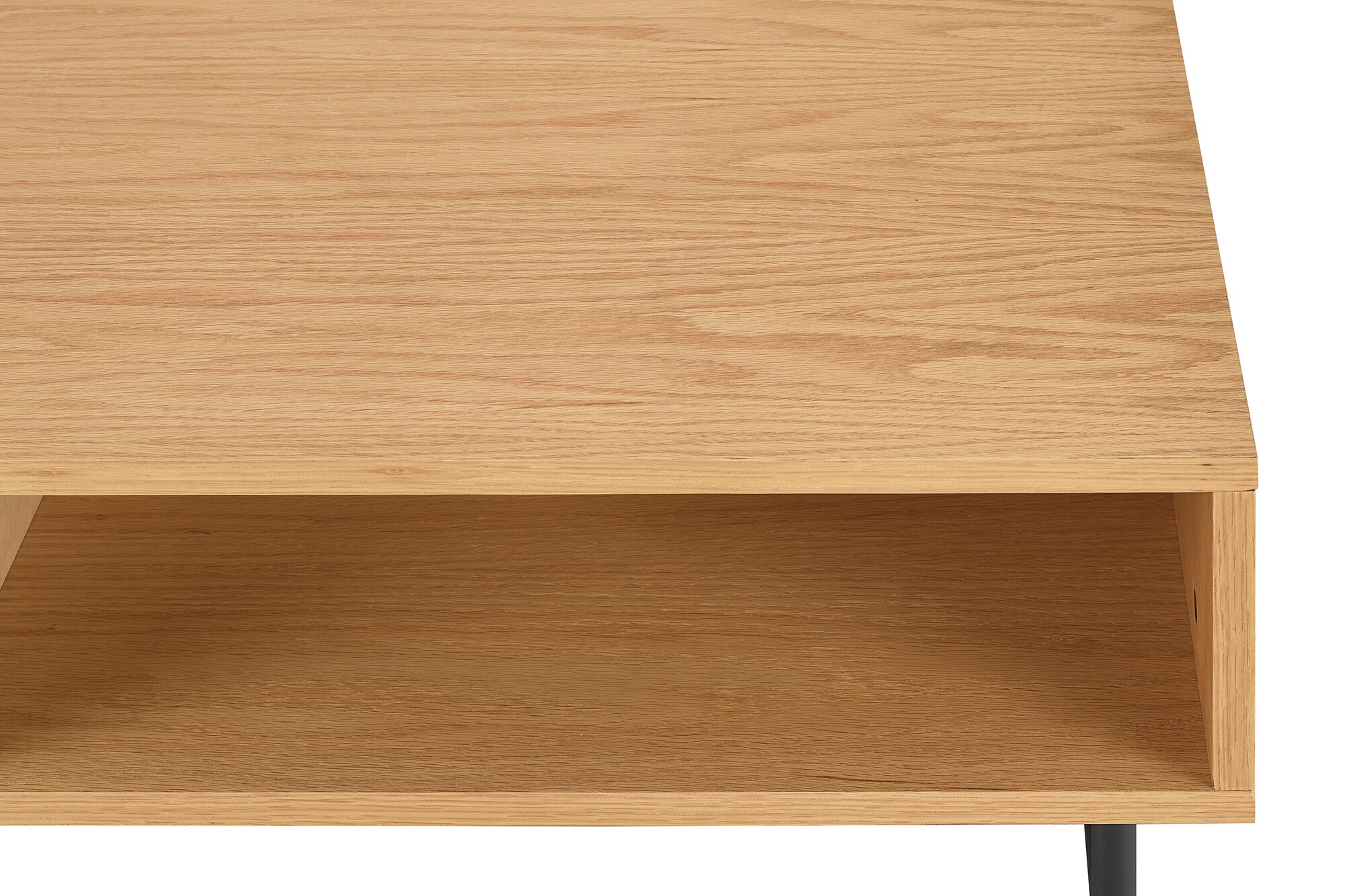 Couchtisch 120x60cm Eiche Furnier Sofatisch Beistelltisch Wohnzimmertisch Tisch
