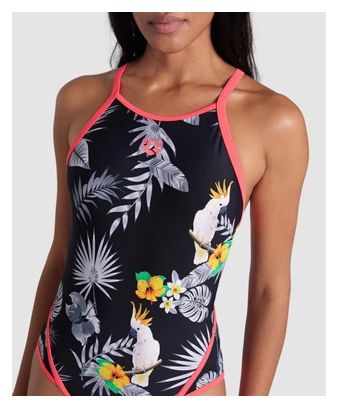 Maillot de Bain Femme Arena Tropical Summer Noir / Orange