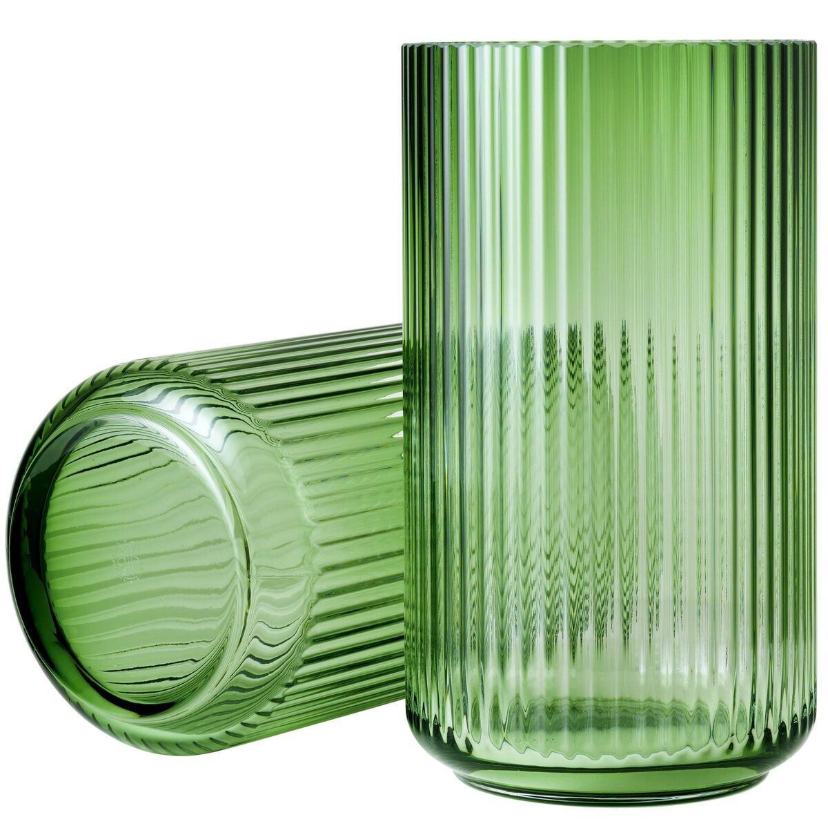Lyngbyvasen 31 cm, glass - grønn
