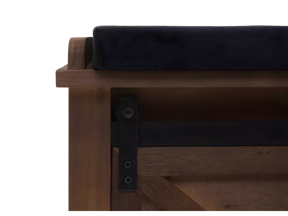 Banc avec compartiments de rangement MCW-H53, marron