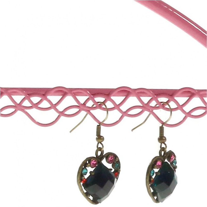 Porte bijoux porte boucle d'oreille cintre (25 paires) Rose