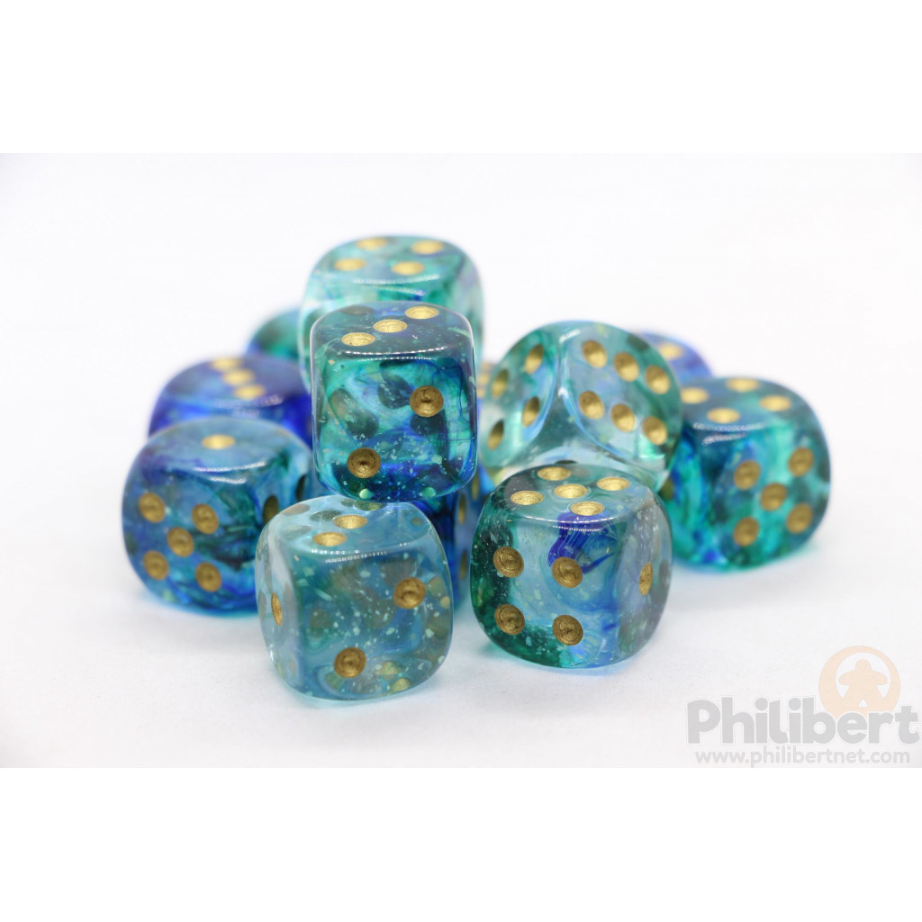 Set de 12 Dés 6 Faces Chessex : Nebula