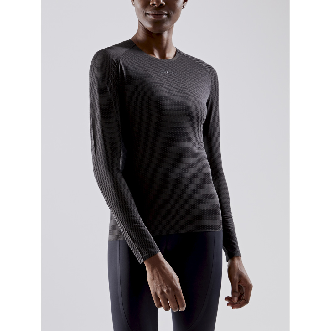 craft pro dry nanoweight langaermet traenings t shirt dame 72 1908855 black