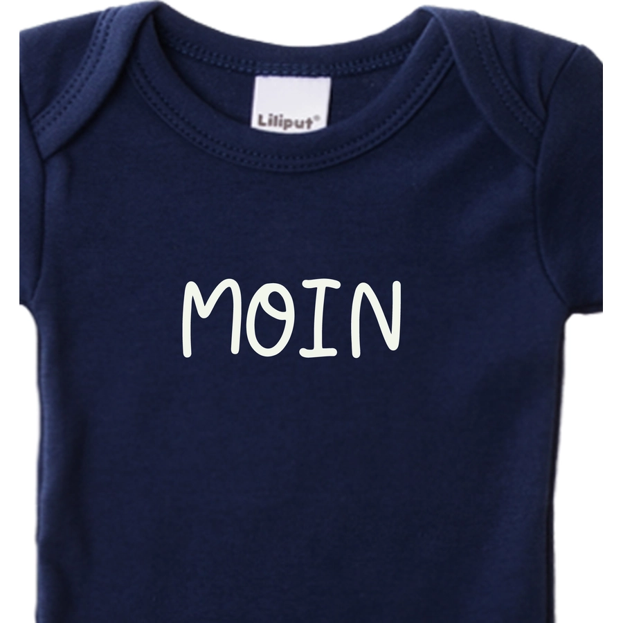Liliput Baby-Bodies MOIN grau- melange marine