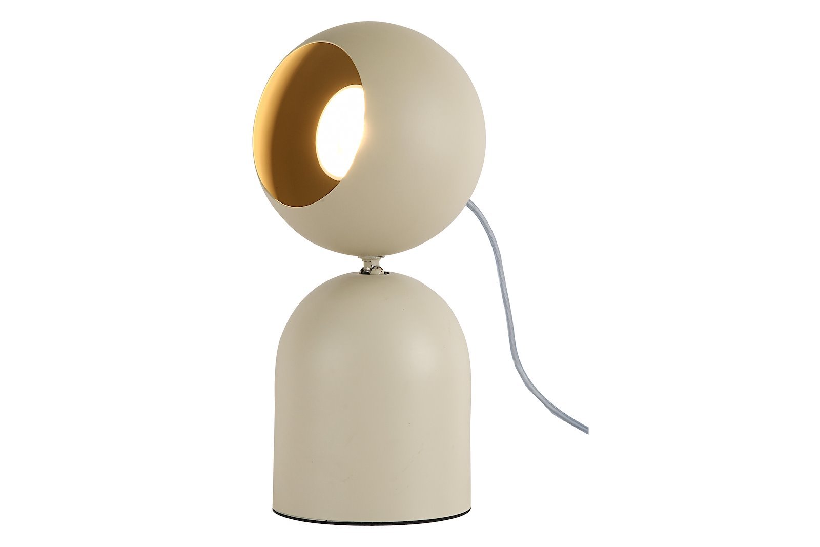Astra bordlampe Beige høyde 24cm med ledning og bryter Maks LED 5W GU10