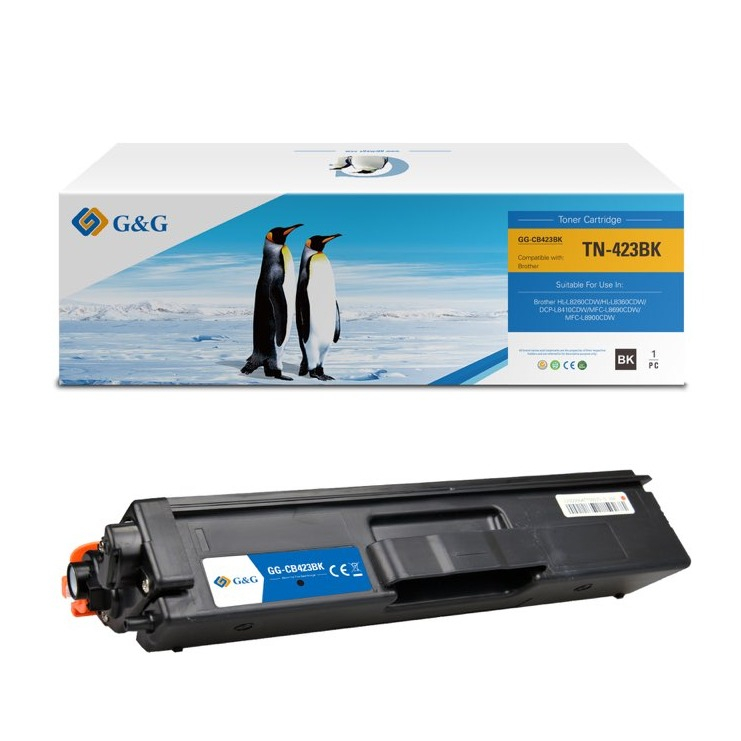 Ersetzt Brother TN-423BK Laser Toner Drucker Printer Tonerpatrone (6500 Seiten) - Schwarz
