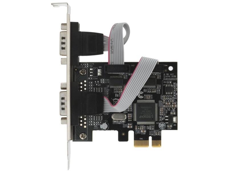 Exsys PCI-Express-Karte RS-232 PCIe-Karte mit 2 seriellen RS-232-Anschlüssen