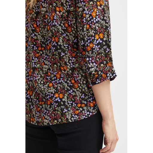 Fransa Blomstermønstret Bluse Russet Orange Mix, XXL