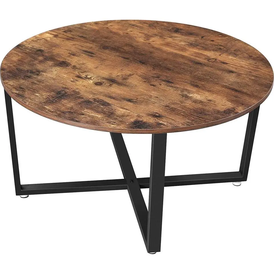 Parya Home - Salontafel - IJzer & Hout - Vintage - Donkerbruin