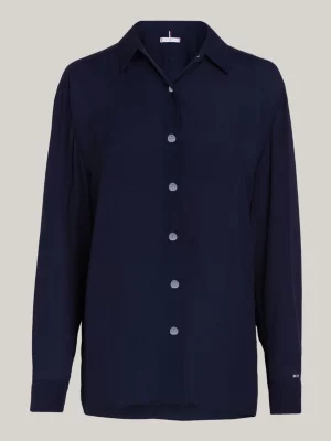 Camisa de crepe descontraída