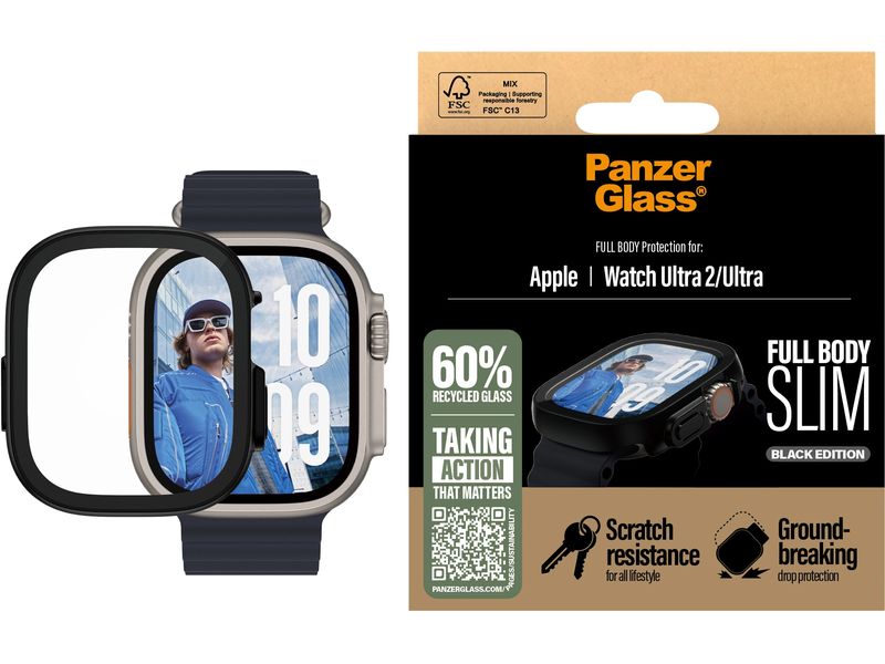 Panzerglass Full Body Protection Slim Apple Watch Ultra 2 S Schlanker Full-Body-Displayschutz für die Apple Watch Ultra 2