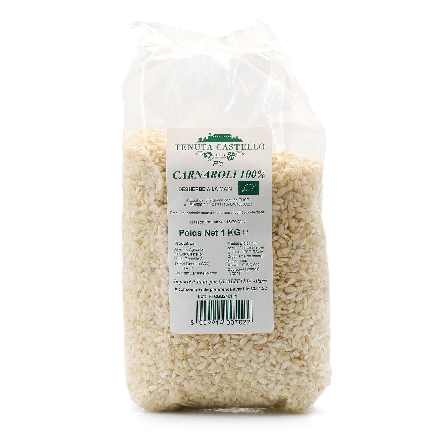 Riz long luxe superfino Carnaroli bio émondé main - spécial risotto