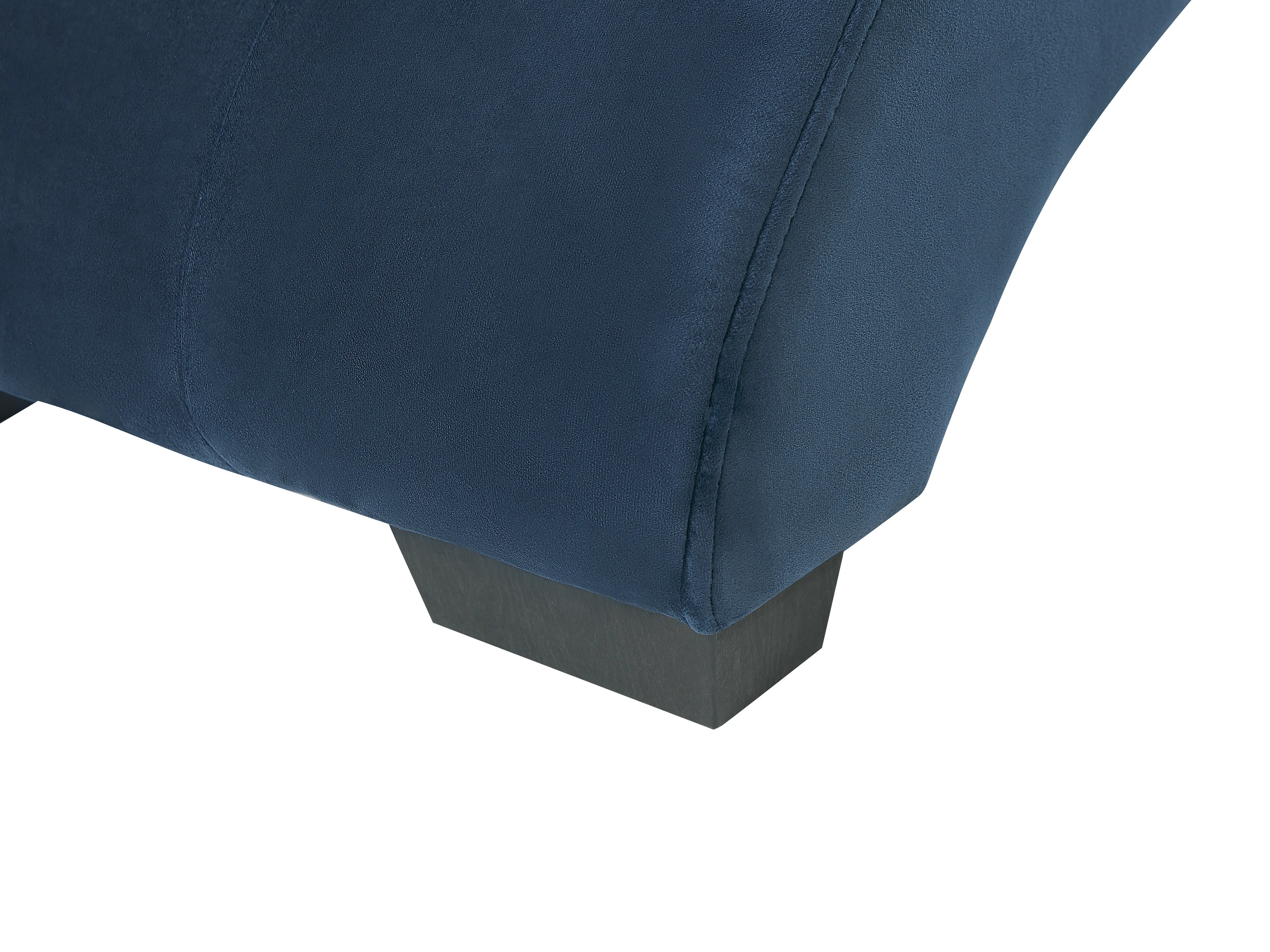 Chaise longue SIMORRE Fluweel Donkerblauw met ingebouwde Bluetooth speaker