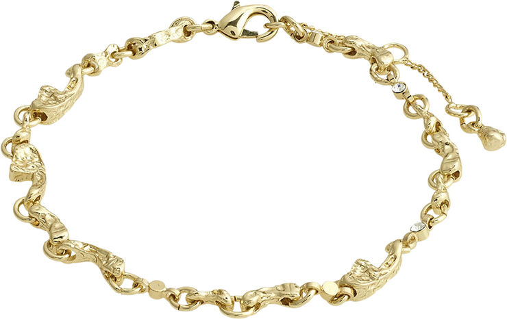 Pilgrim HALLIE organic shaped crystal bracelet gold-plated Guld