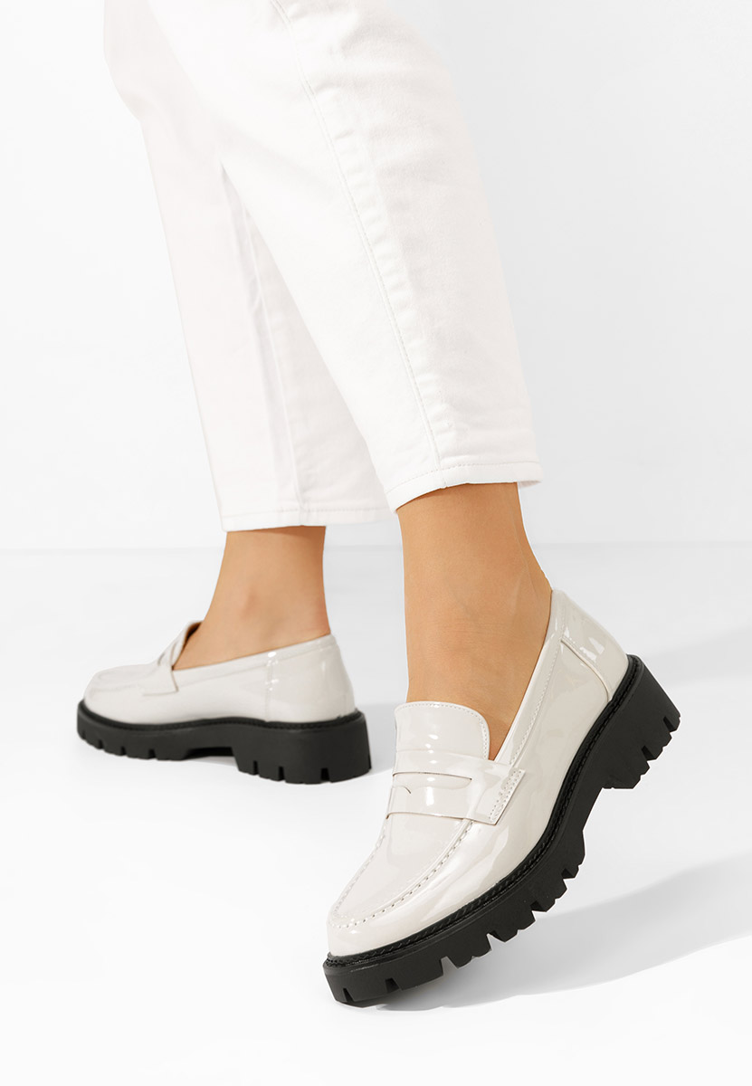 Mocassins à semelle épaisse beige Zampa ne