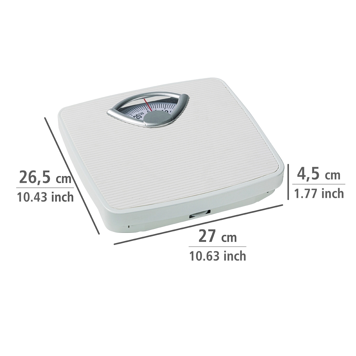 WENKO Personenwaage analoge Körperwaage bis 130 kg