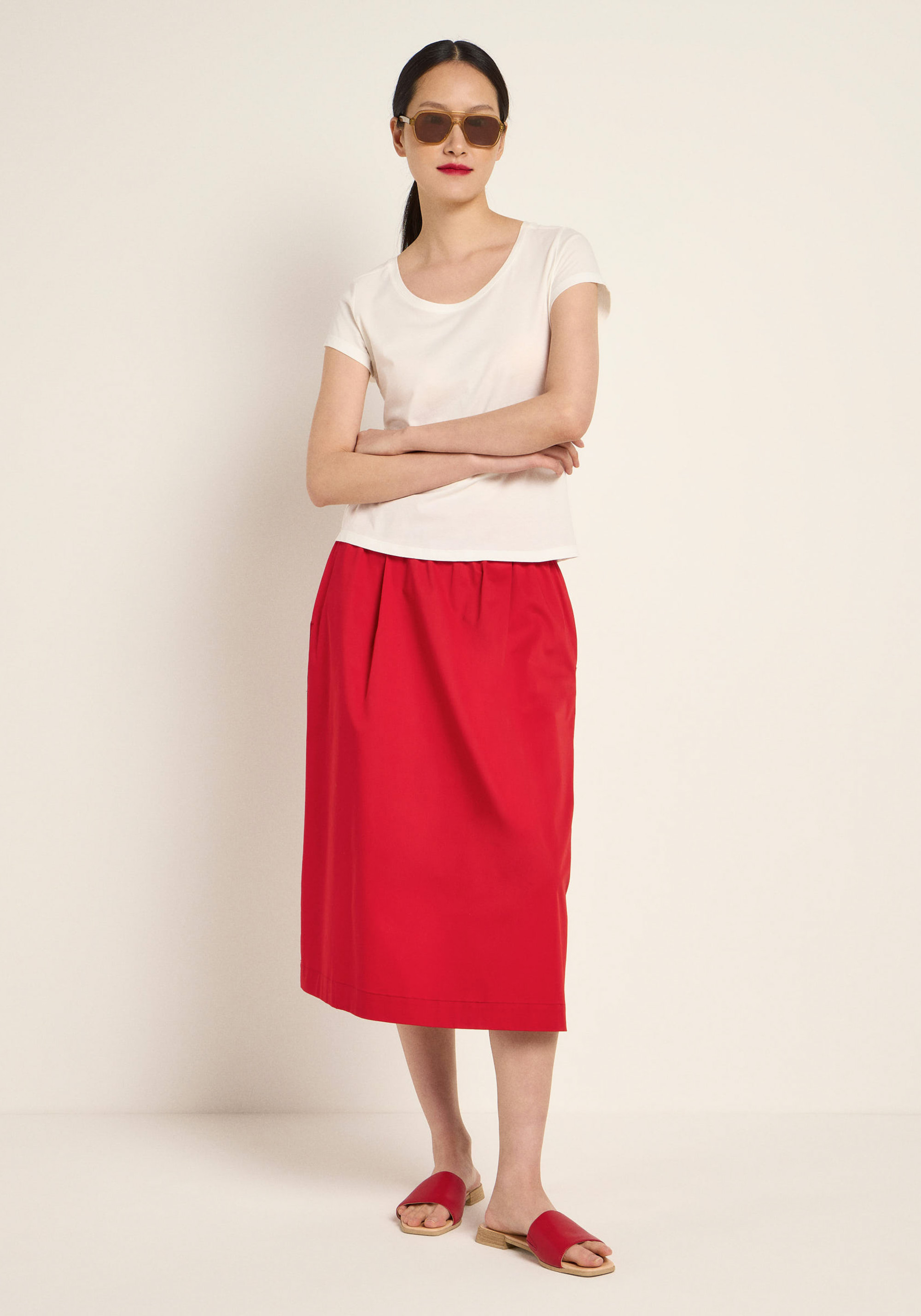 Lanius Kurzarmshirt Off White