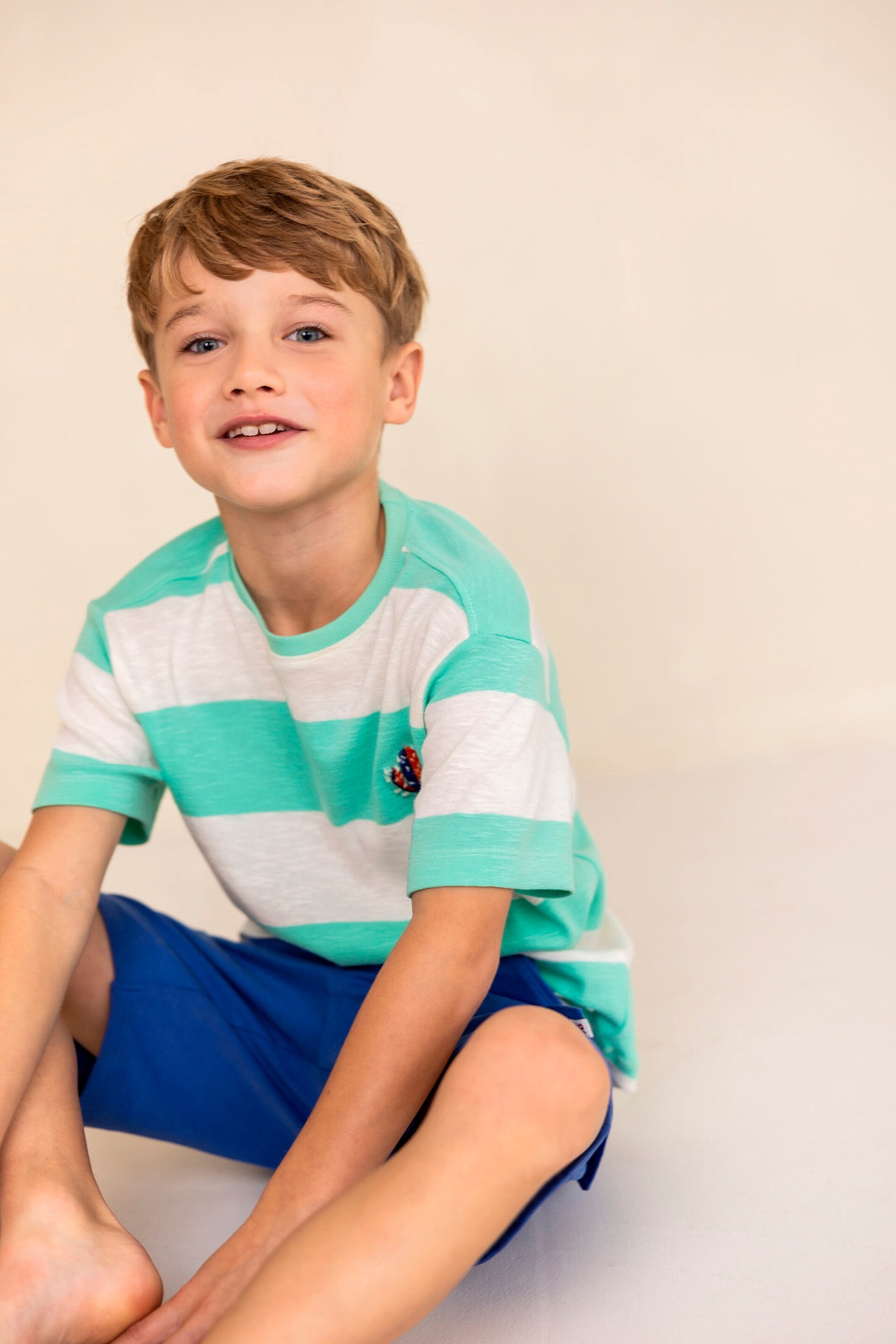 NOPPIES KIDS T-shirt Lutcher Stripe pattern Medium Grey