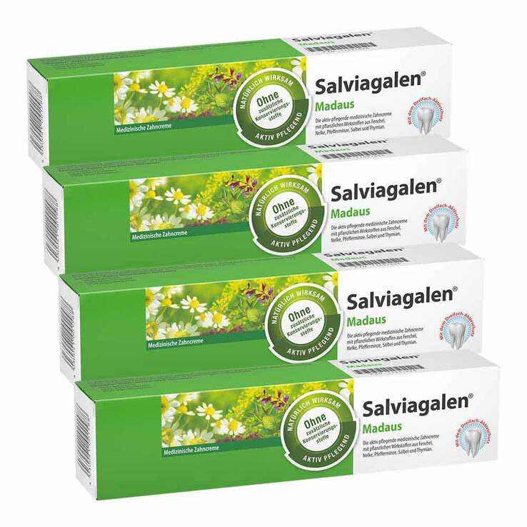 Salviagalen med. Zahncreme Madaus, 4x75 ml