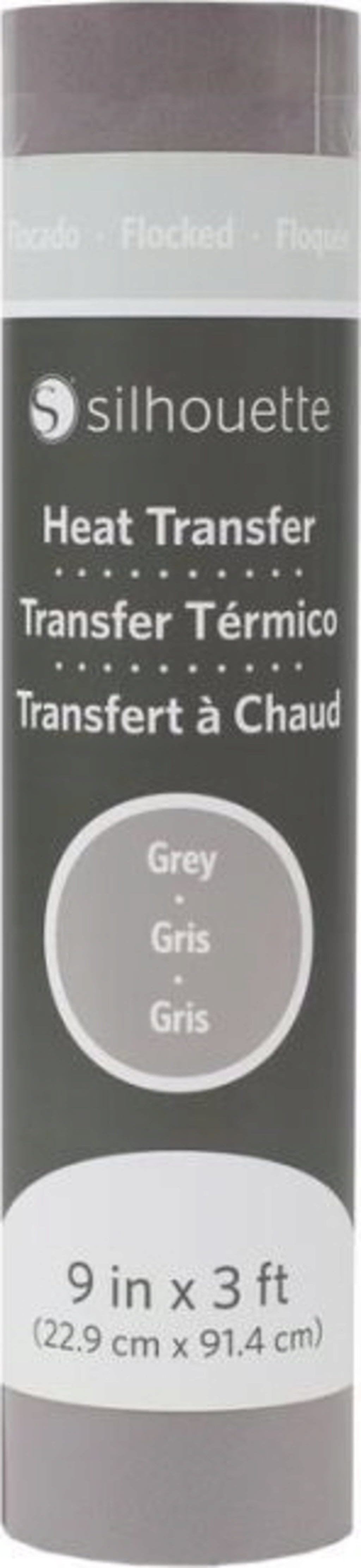 Silhouette  Flocked Heat Transfer - 22,9 cm x 0,9 m, Grey    Übertrage deine Designs auf Textilien