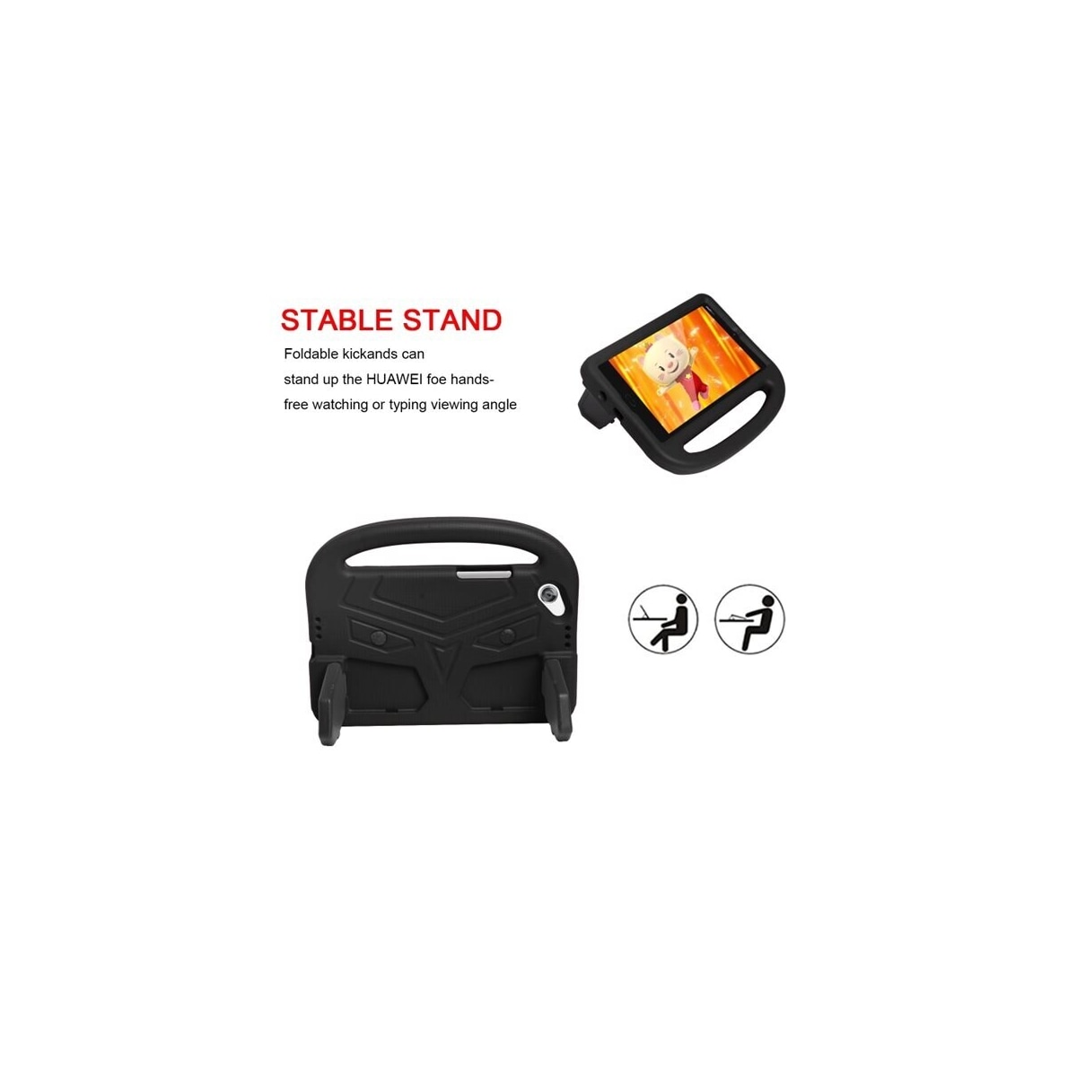 Beskyttelsedeksel for barn Huawei MatePad T8 8.0 2020 Svart