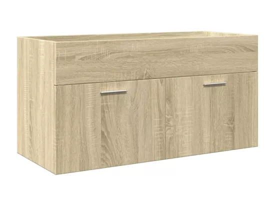Ensemble de meubles de salle de bain 3 pcs chêne sonoma
