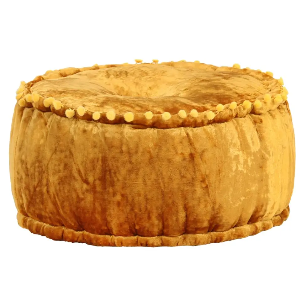 vidaXL - Poef - Geel - Stof