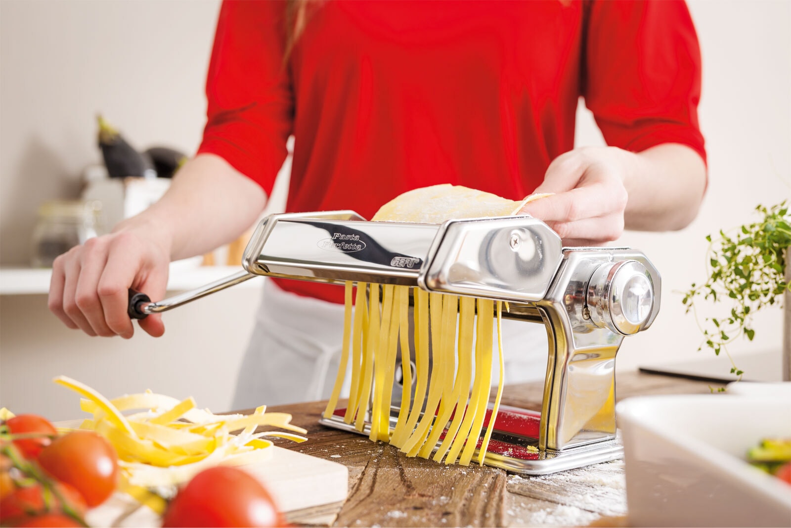GEFU Nudelmaschine PASTA PERFETTA silberfarbig