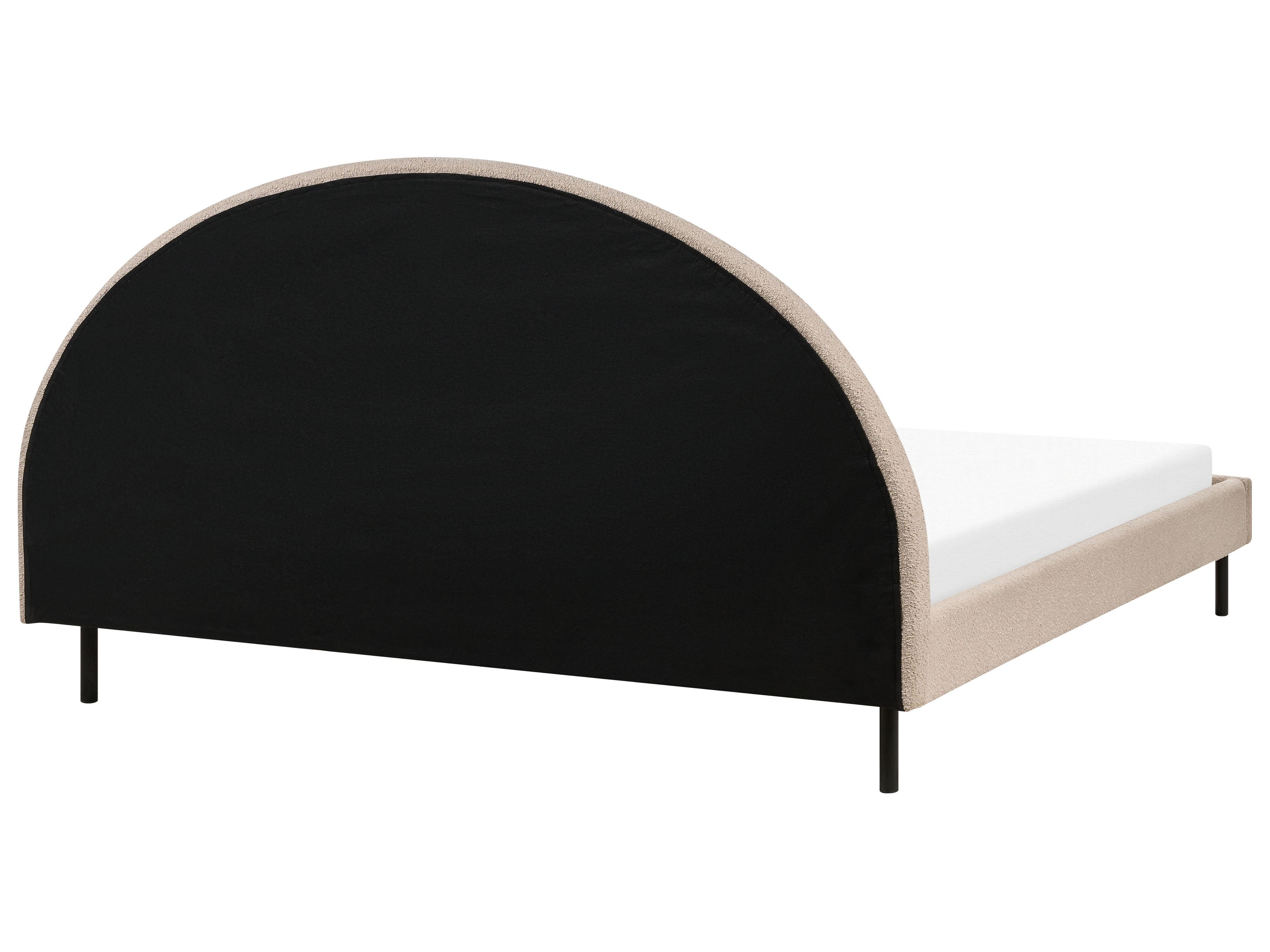 Bed Bouclé MARGUT 180 x 200 cm Beige
