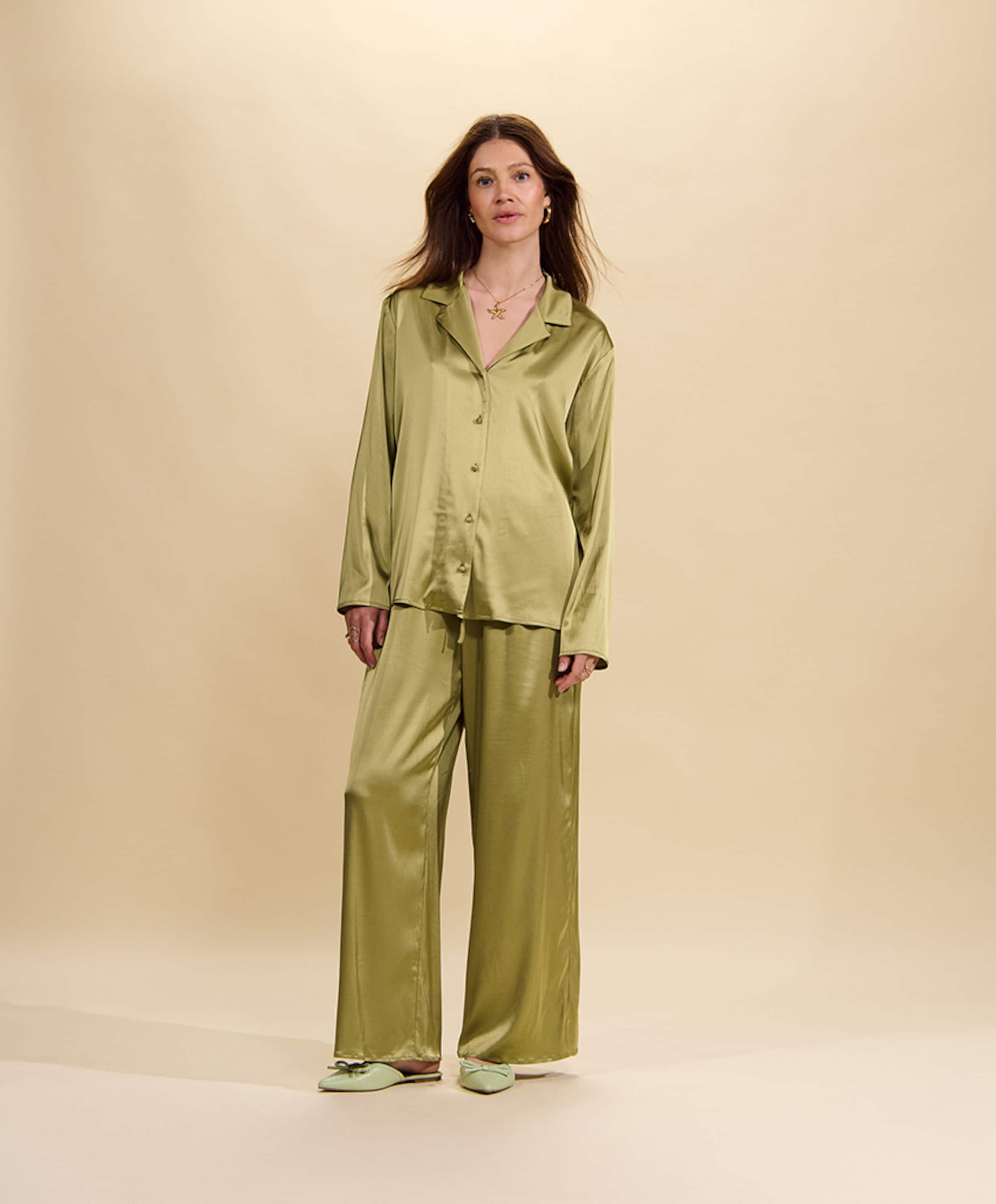 Essenza Dames pyjamatop groen
