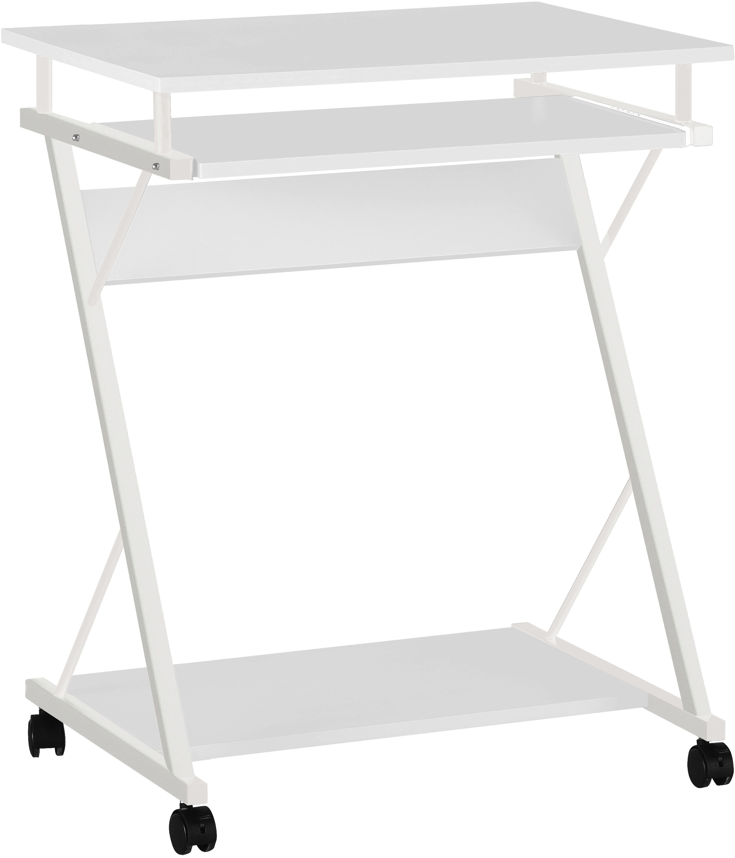 INOSIGN Computertisch »ERVIE, Rolltisch, Laptoptisch,« stabiles Metallgestell, mit Tastaturauszug, 60x73 cm