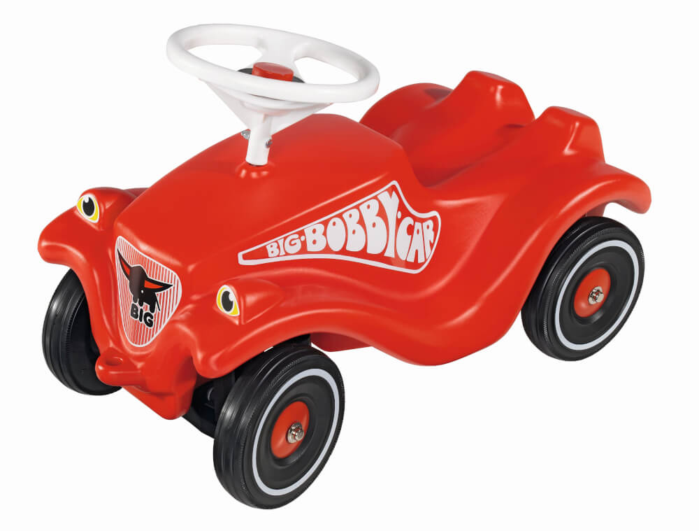 BIG Bobby-Car inkl. Flüsterräder und Schuhschoner, Kunststoff, rot, ab 12 Monate.