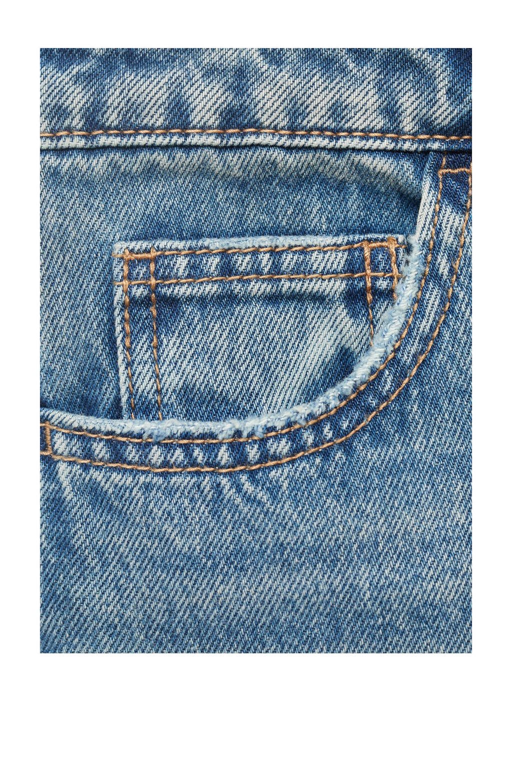 MANGO TEEN low waist straight leg jeans medium blue denim