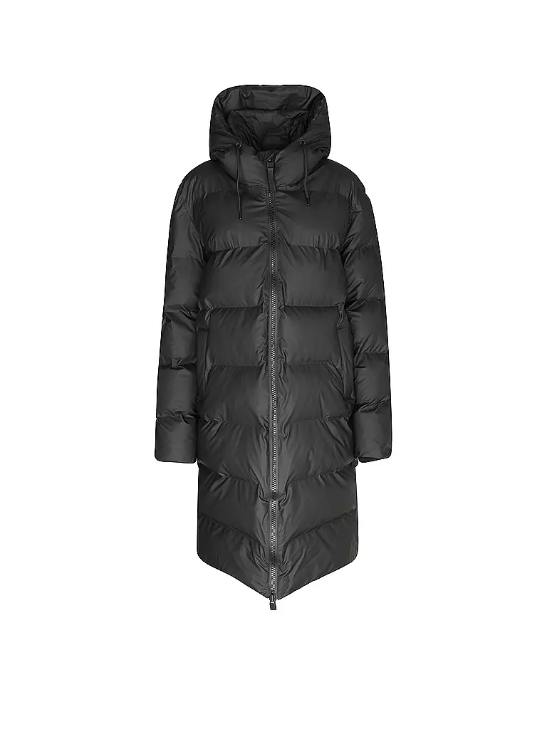 RAINS Steppmantel ALTA LONGER PUFFER JACKET schwarz